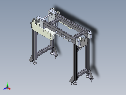 平皮带输送线800X800正等轴测缩略图