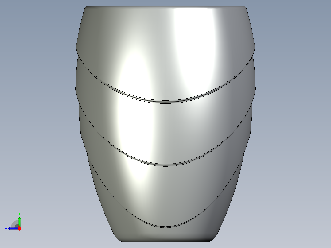多层水杯右视图
