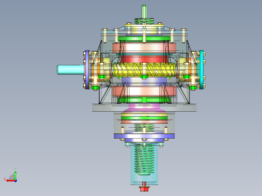 蜗轮丝杠传动升降机构（SW设计）后视图