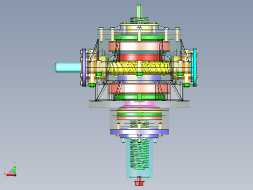 蜗轮丝杠传动升降机构（SW设计）后视缩略图