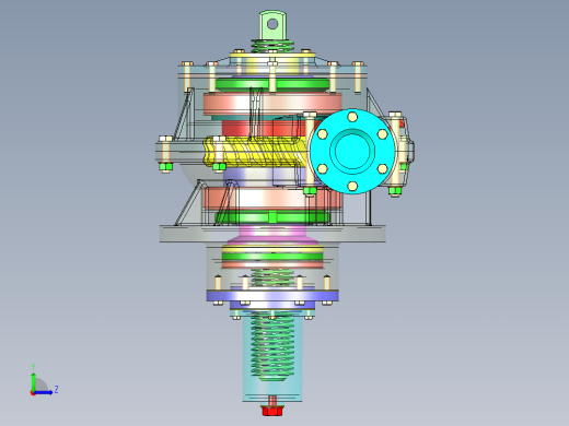 蜗轮丝杠传动升降机构（SW设计）左视缩略图