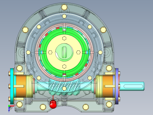 蜗轮丝杠传动升降机构（SW设计）俯视缩略图
