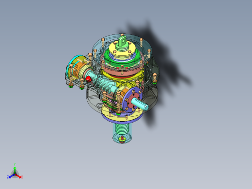 蜗轮丝杠传动升降机构（SW设计）正等轴测缩略图