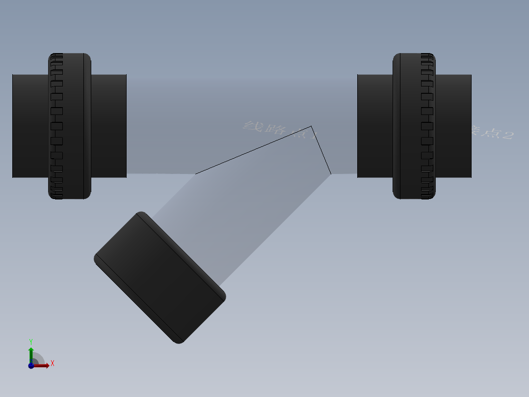 Y filter DN40 PN10 U-PVC前视图