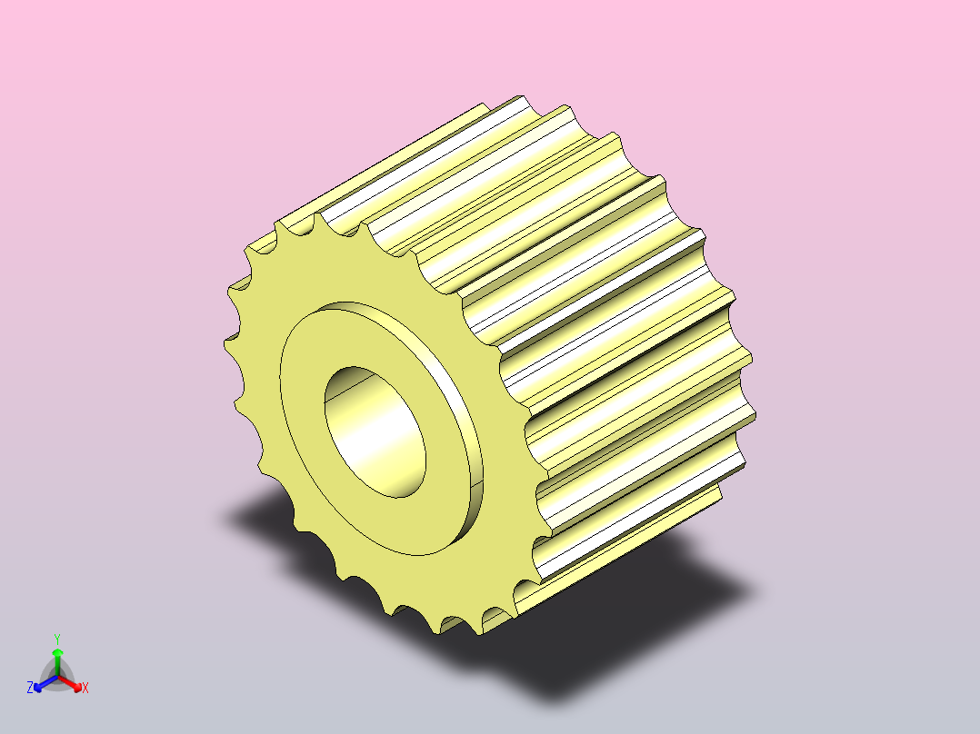 JI 821-21T-R40-C1机加工被动轮主视图