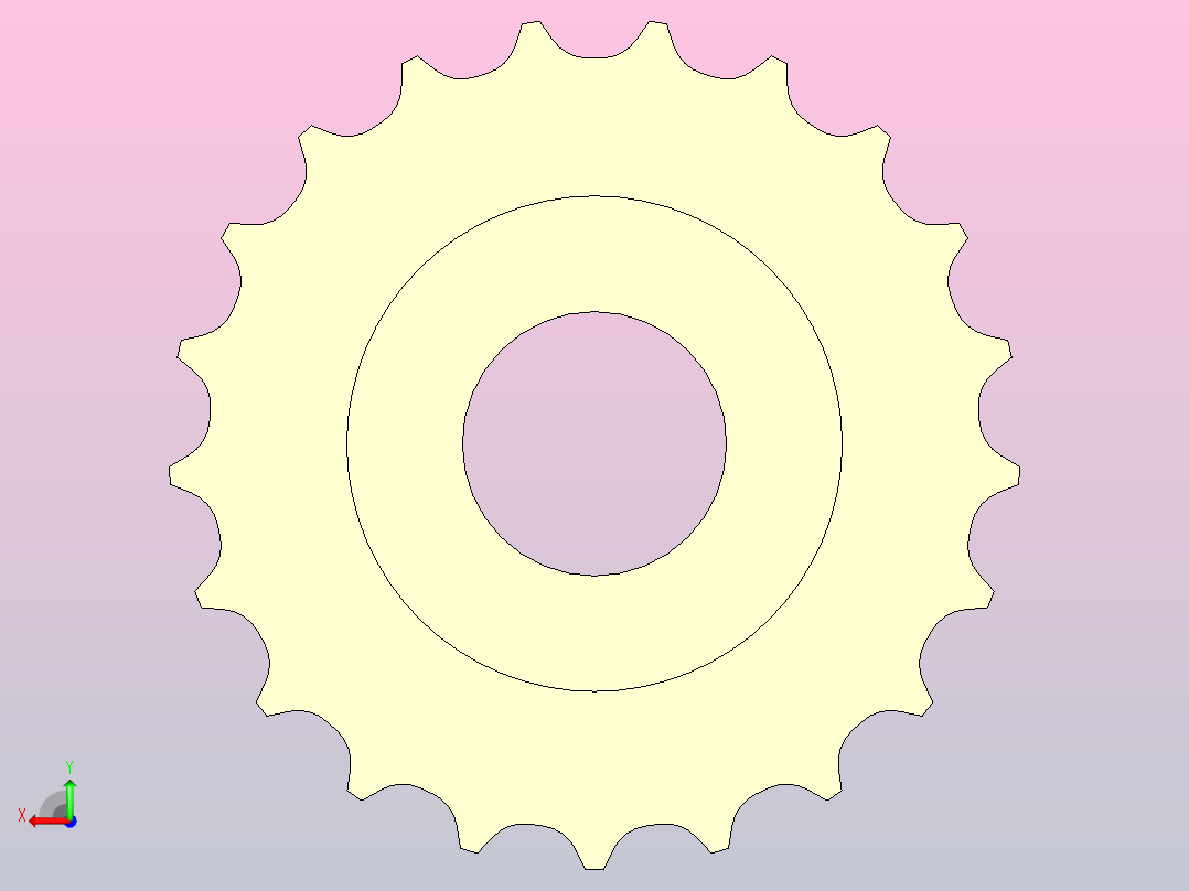 JI 821-21T-R40-C1机加工被动轮后视图