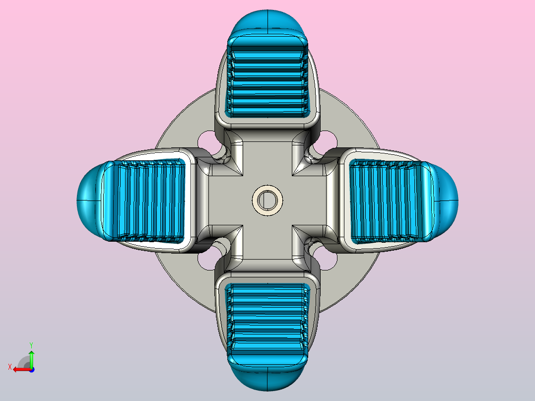 软体柔性抓持器后视图