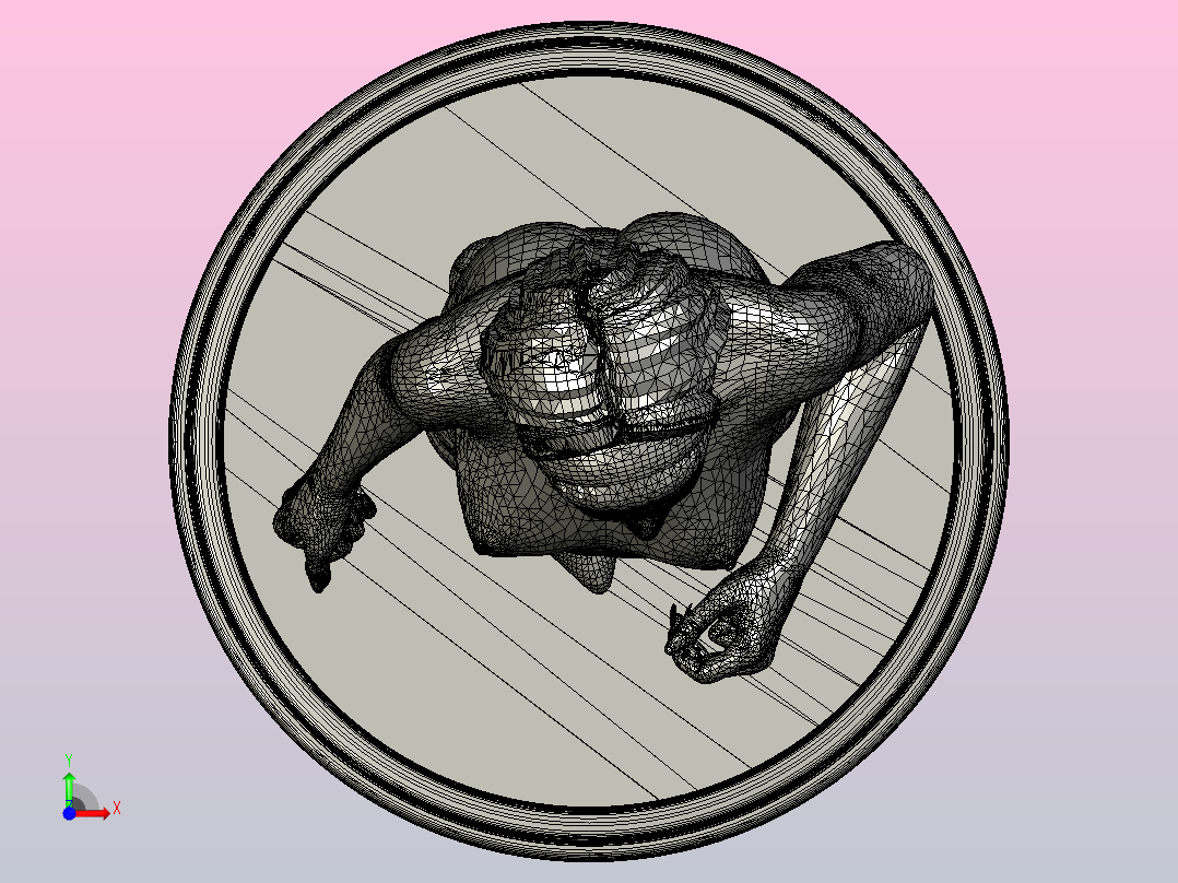 FigurePosingnude.stl前视图