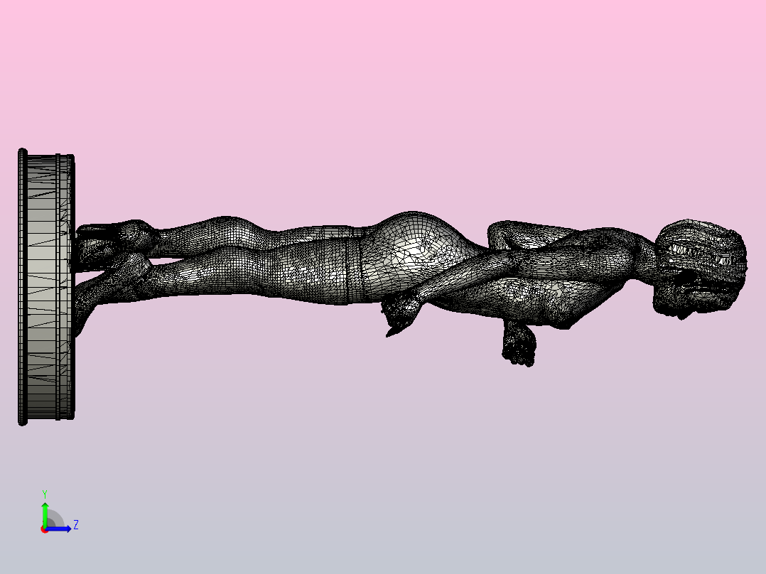 FigurePosingnude.stl左视图