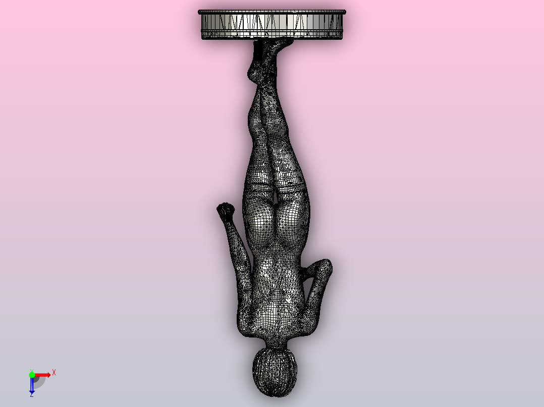 FigurePosingnude.stl俯视图