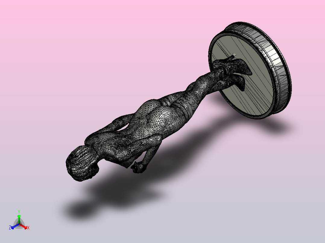 FigurePosingnude.stl正等轴测图