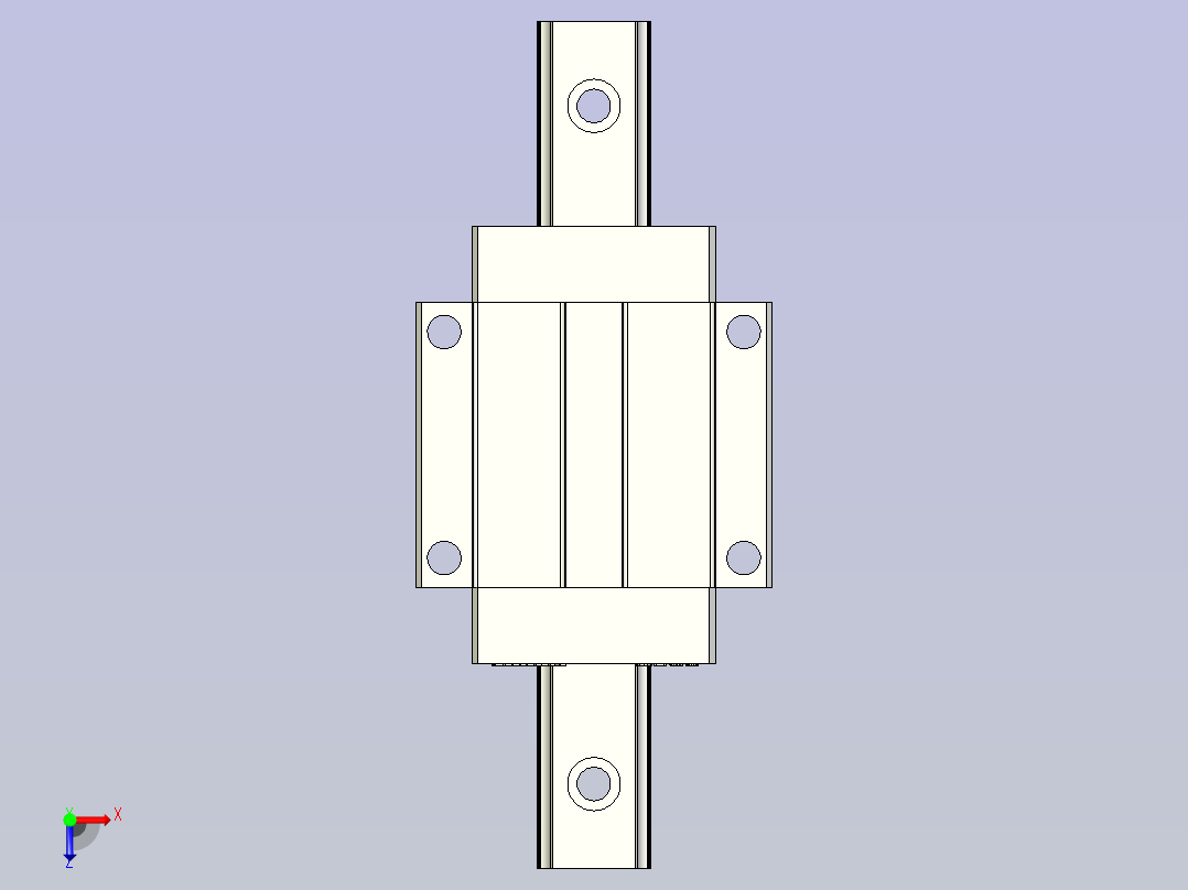 上银导轨 QHW20CC俯视图