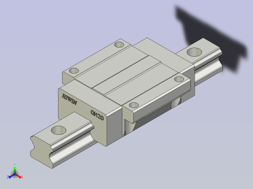 上银导轨 QHW20CC正等轴测缩略图