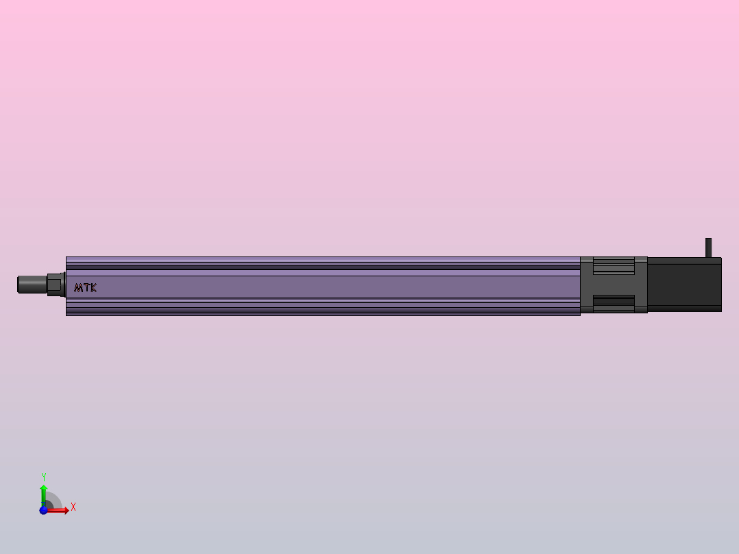 MTC25电动缸-直接安装-42步进[MTC25-300-P10-D-S42-S2-P]前视图