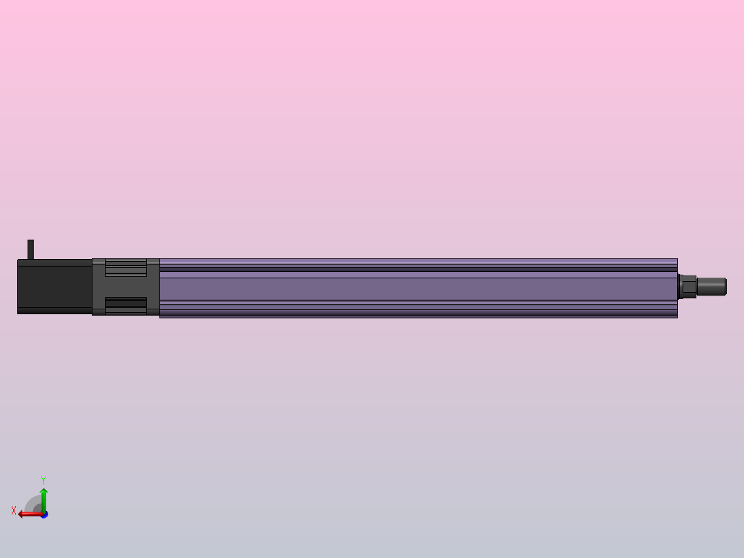 MTC25电动缸-直接安装-42步进[MTC25-300-P10-D-S42-S2-P]后视图