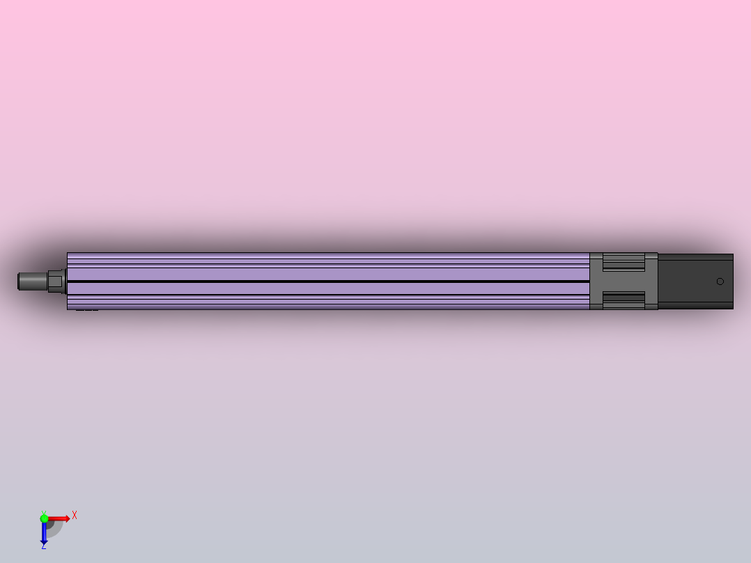 MTC25电动缸-直接安装-42步进[MTC25-300-P10-D-S42-S2-P]俯视图