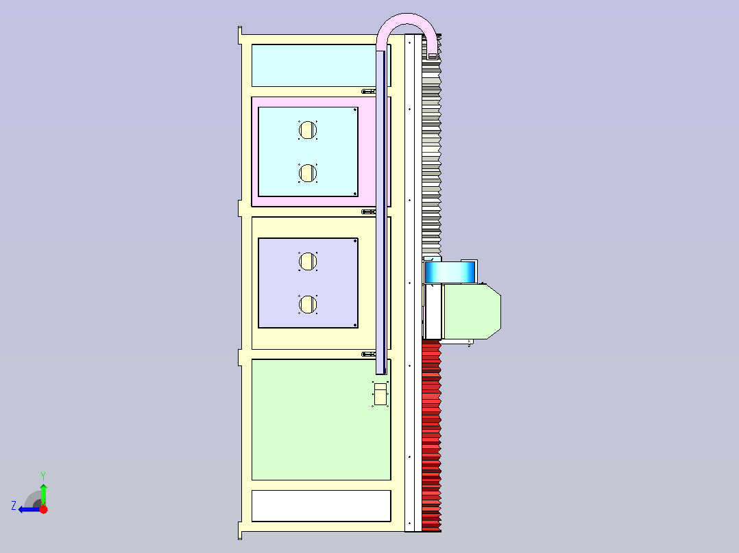 坐标激光打标焊接机右视图