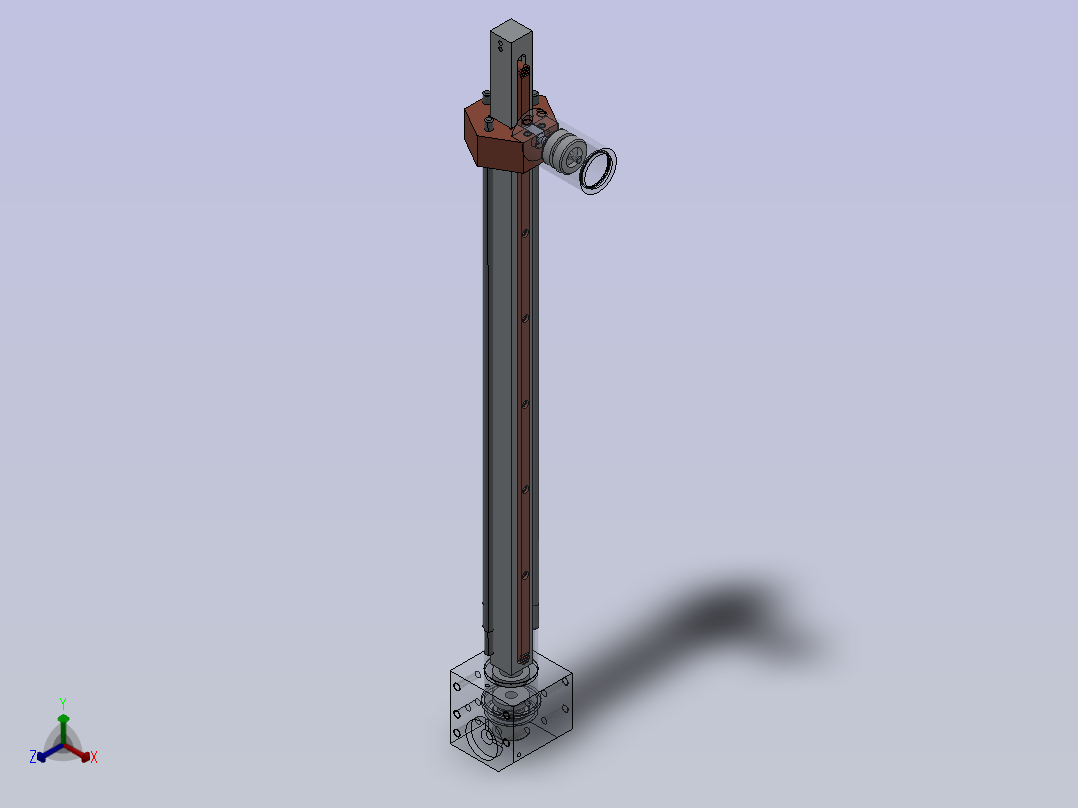 带锁气压缸主视图