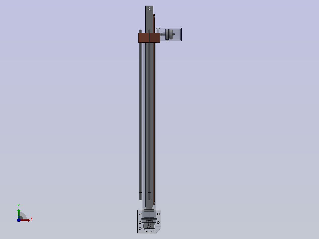 带锁气压缸前视图