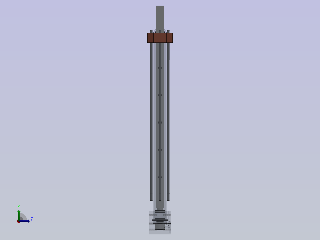 带锁气压缸左视图