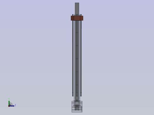 带锁气压缸左视缩略图