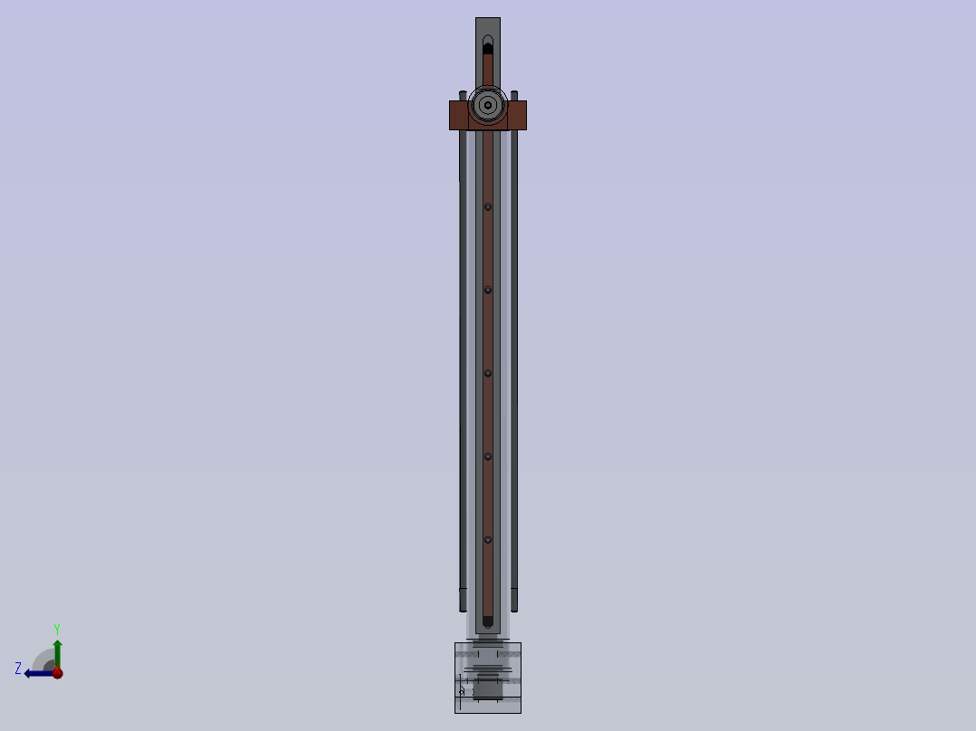 带锁气压缸右视图