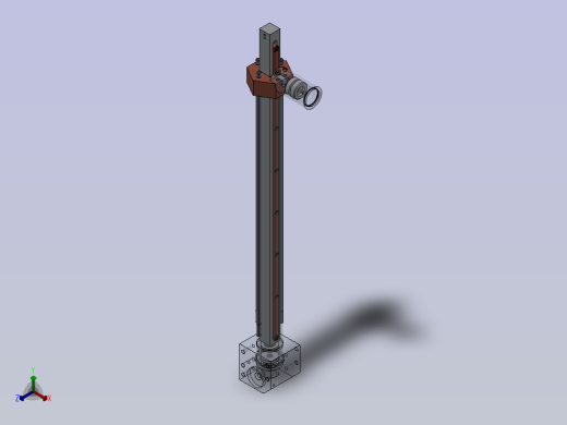 带锁气压缸正等轴测缩略图