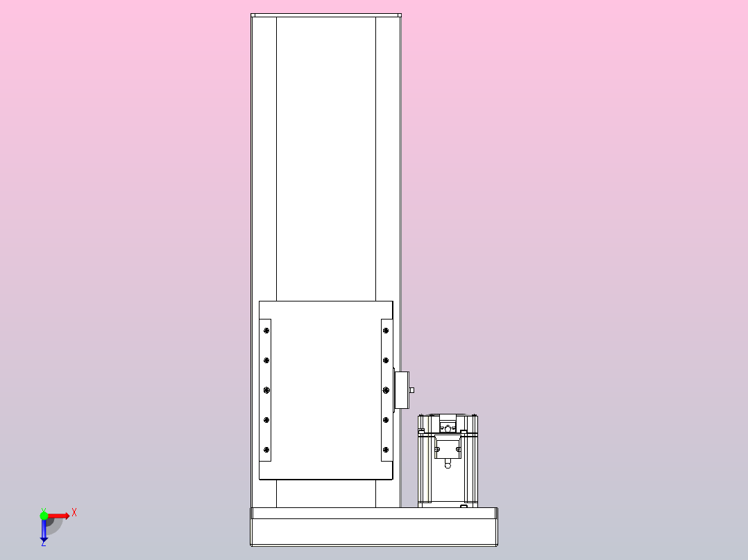 滚珠丝杠直线轴带导轨全封闭TPA-HCR-202D-2510C-L350-MR-Y-P75-N3俯视图