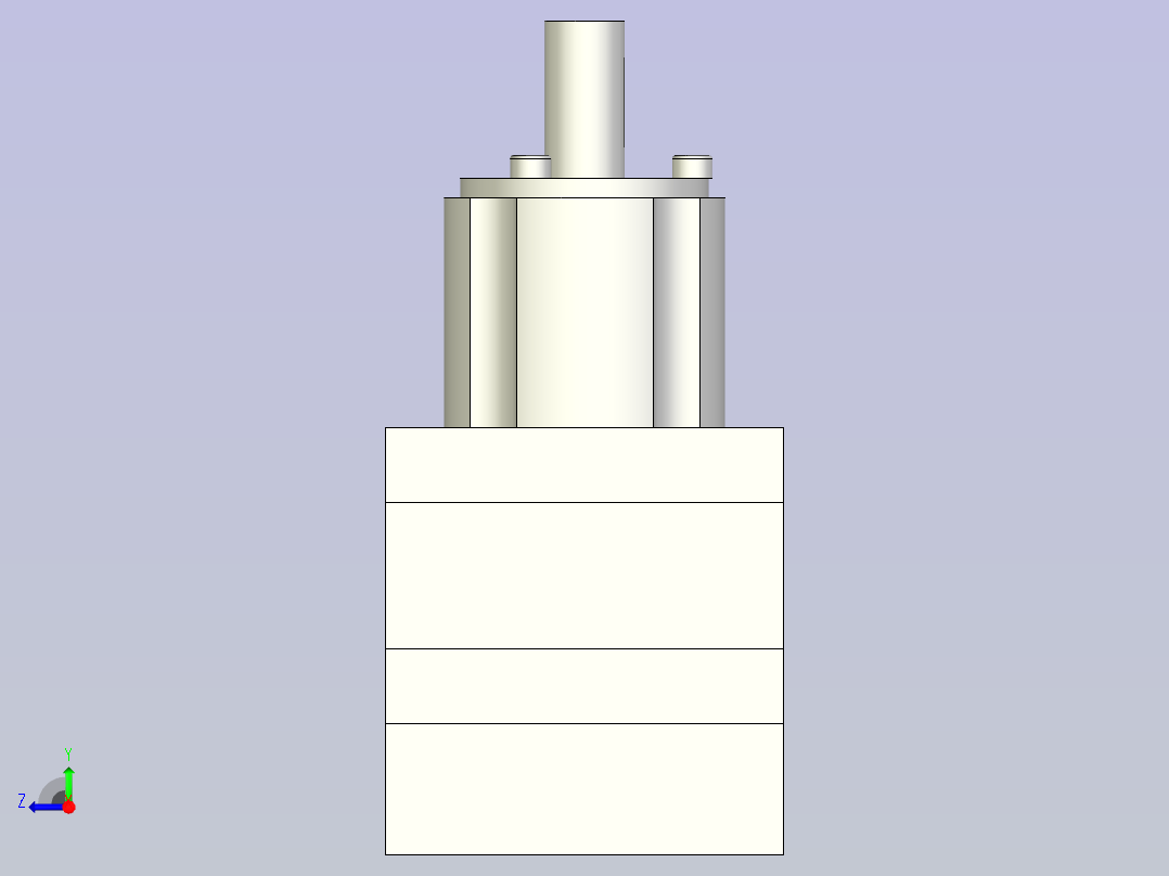 20CC齿轮泵模型3D图纸右视图
