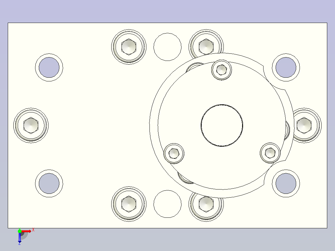 20CC齿轮泵模型3D图纸俯视图