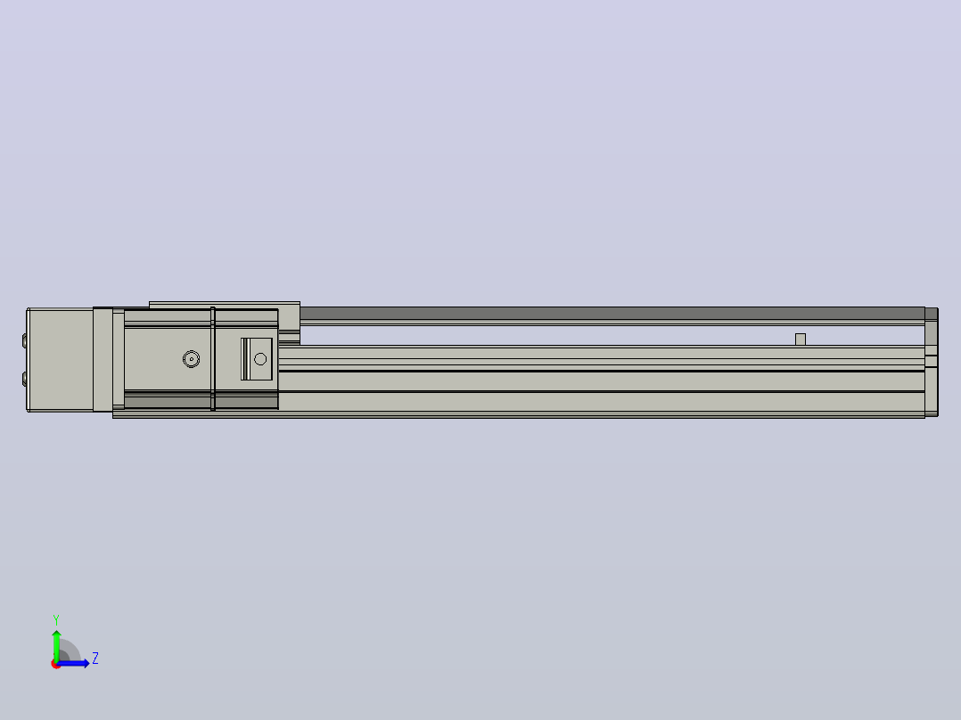 SYS12-BL-300-200W滚珠花健、支撑座、滚珠丝杠、交叉导轨、直线模组.STEP左视图