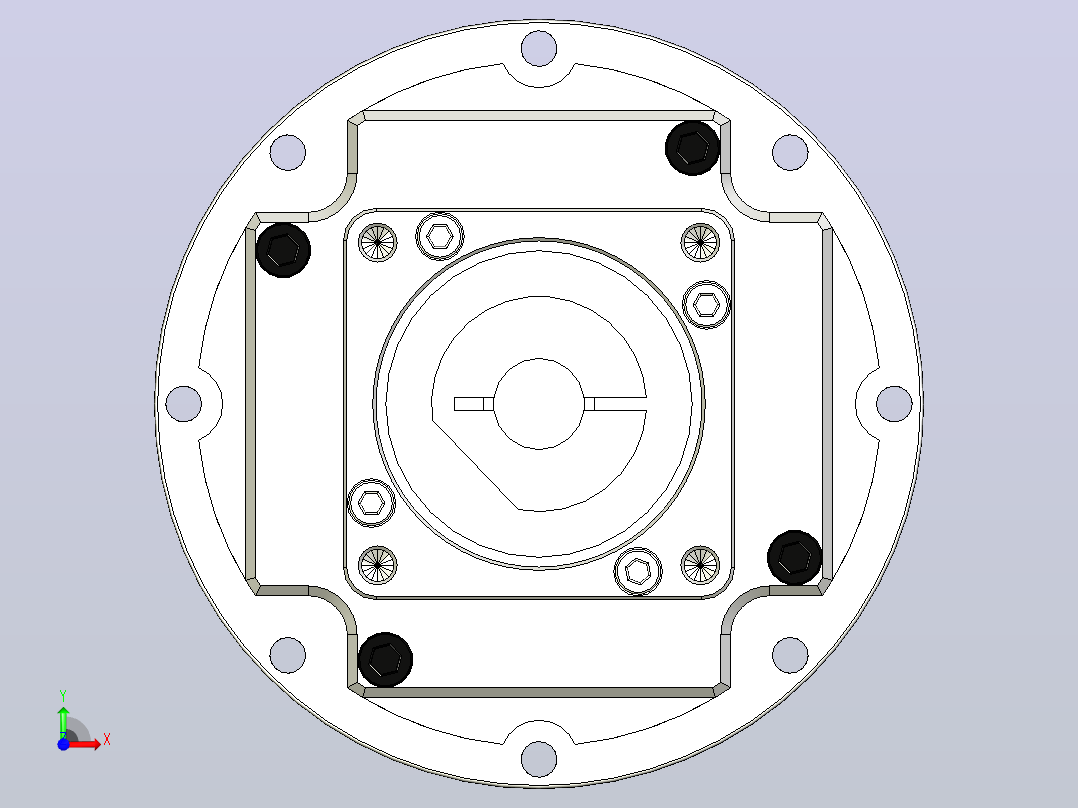 SPG行星减速机3D模型STP格式前视图