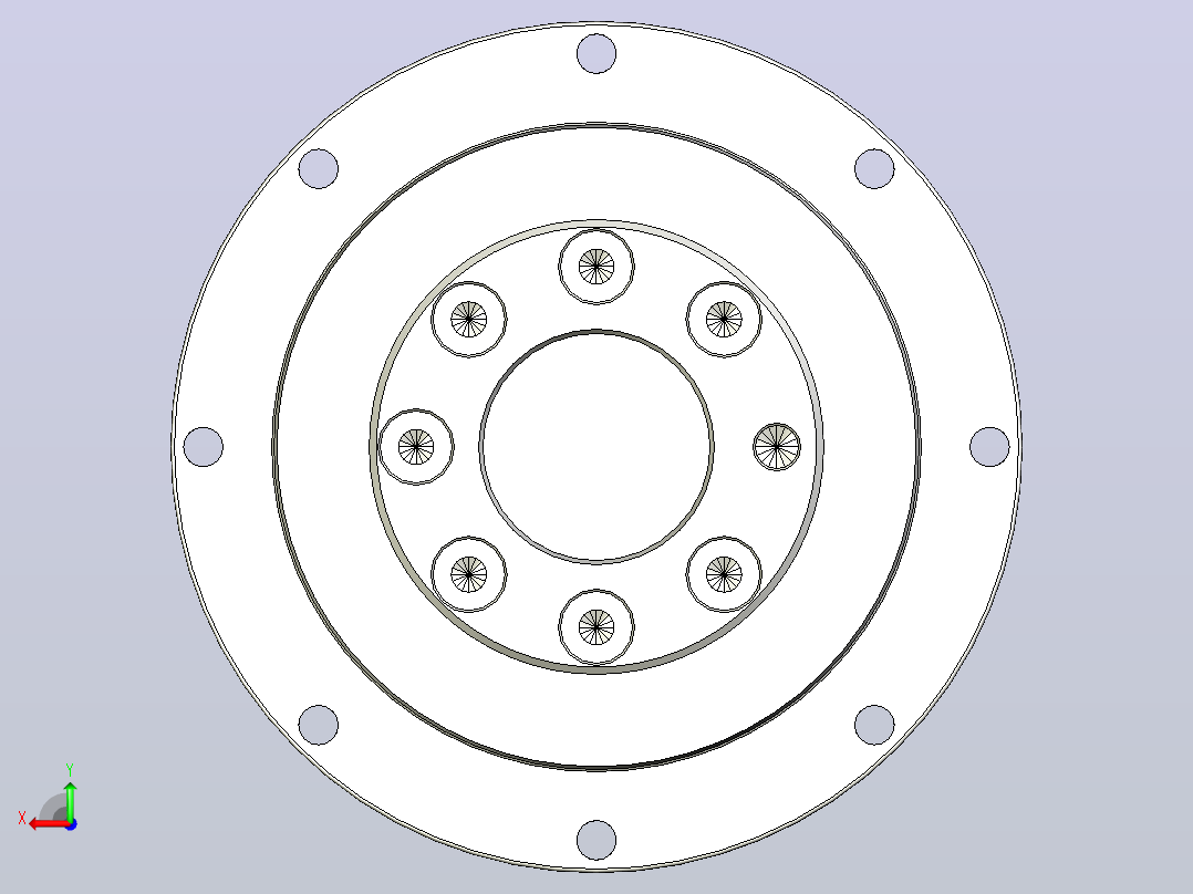 SPG行星减速机3D模型STP格式后视图