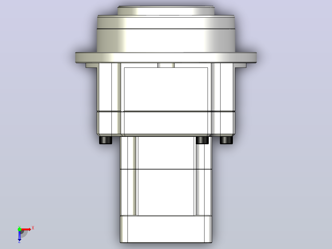 SPG行星减速机3D模型STP格式俯视图