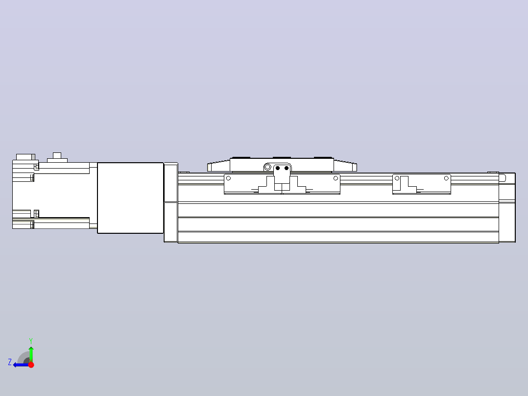 滚珠丝杠直线轴内置导轨TPA-GCR-80-1610C-L100-M-M40-N3右视图