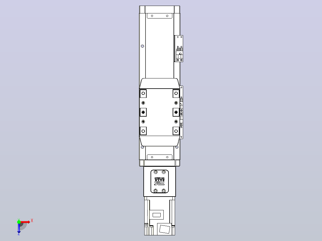 滚珠丝杠直线轴内置导轨TPA-GCR-80-1610C-L100-M-M40-N3俯视图