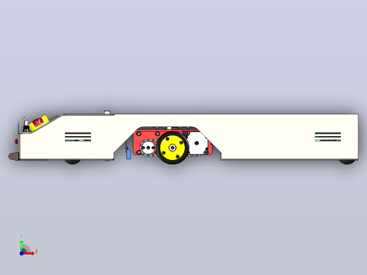 潜伏型AGV运料车3D图纸模型前视缩略图