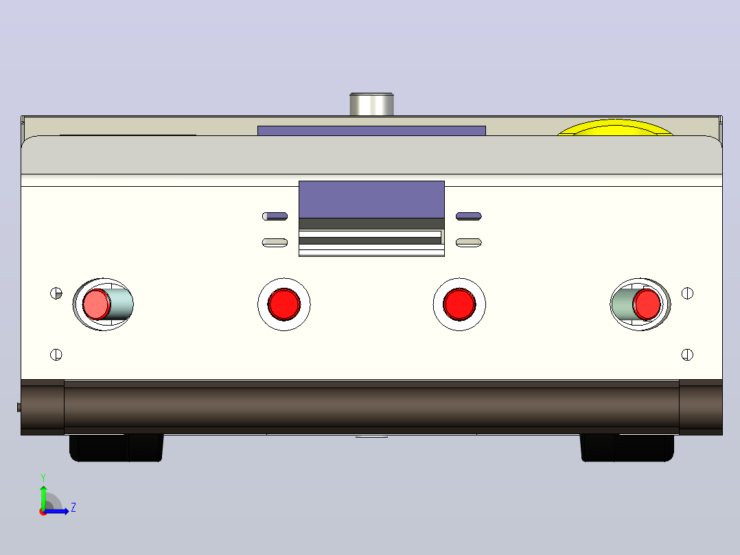 潜伏型AGV运料车3D图纸模型左视图