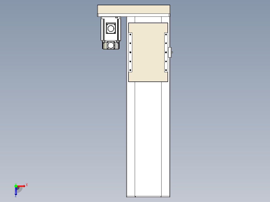 滚珠丝杠直线轴带导轨全封闭TPA-HCR-220D-3210C-L550-MR-Y-P1K-N3俯视图