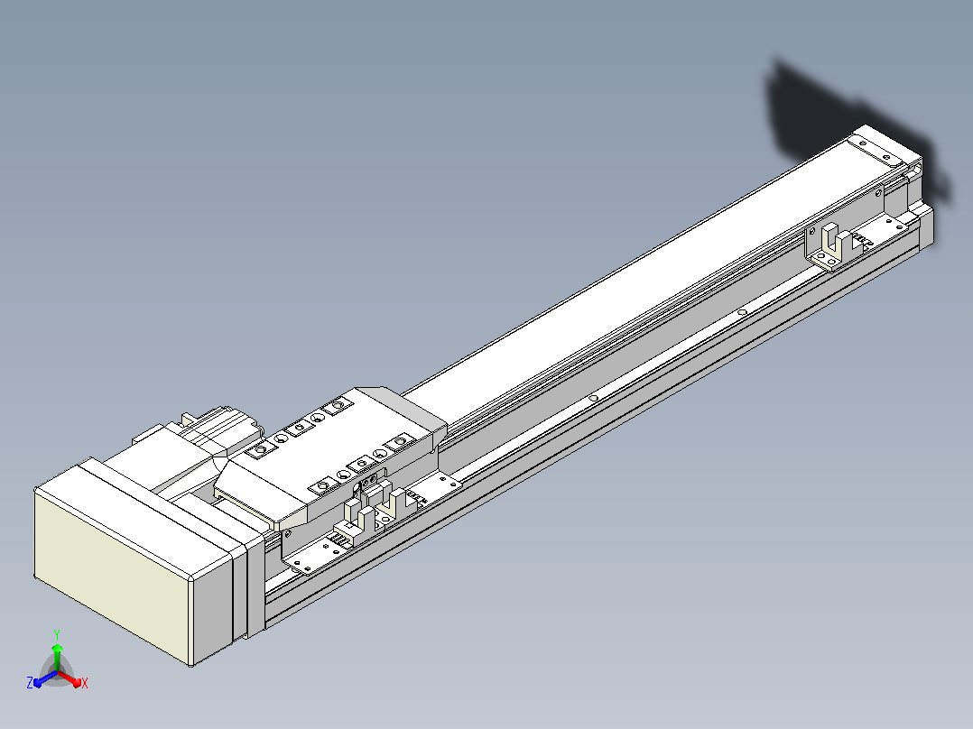 滚珠丝杠直线轴内置导轨TPA-GCR-50-1210C-L300-MR-M10-N3主视图