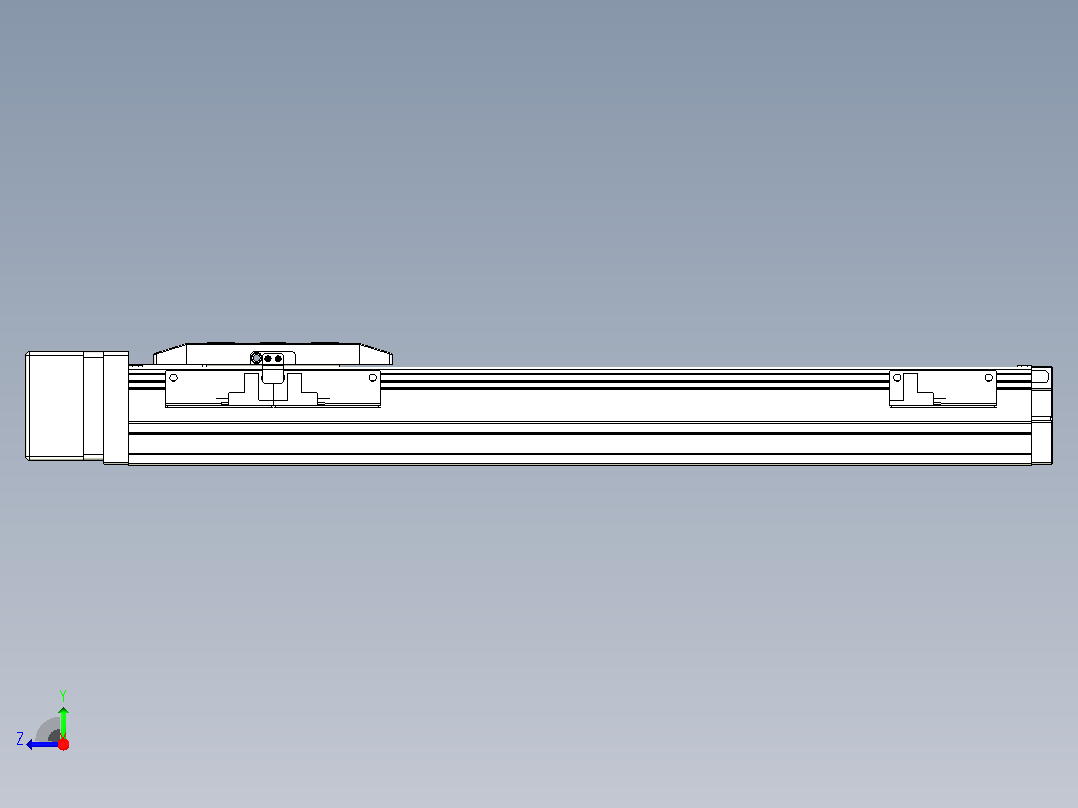 滚珠丝杠直线轴内置导轨TPA-GCR-50-1210C-L300-MR-M10-N3右视图