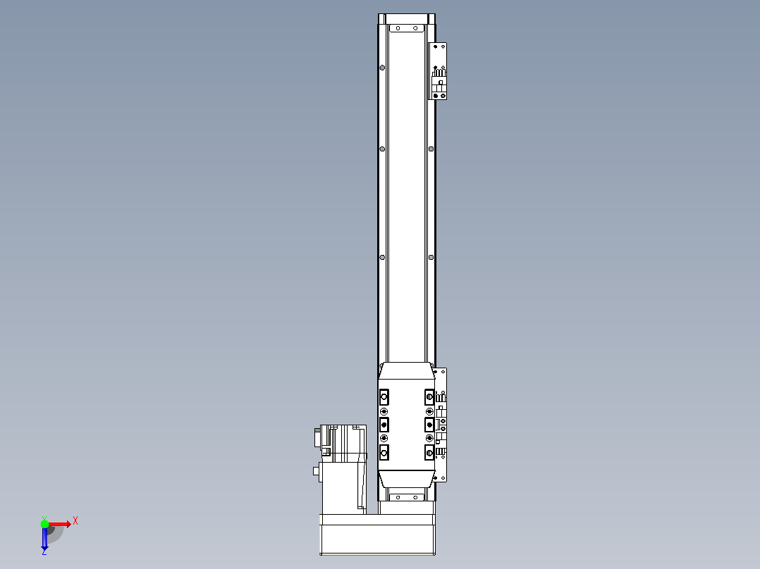 滚珠丝杠直线轴内置导轨TPA-GCR-50-1210C-L300-MR-M10-N3俯视图