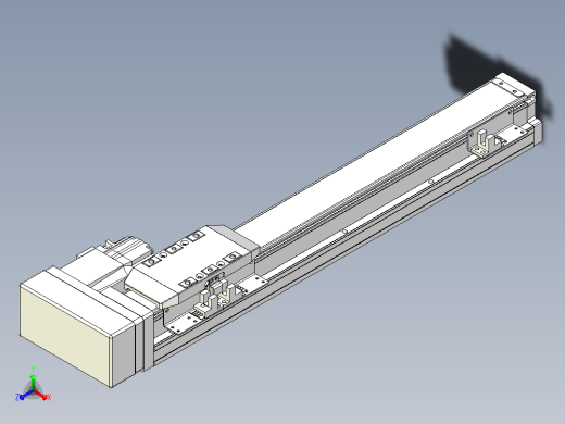 滚珠丝杠直线轴内置导轨TPA-GCR-50-1210C-L300-MR-M10-N3正等轴测缩略图