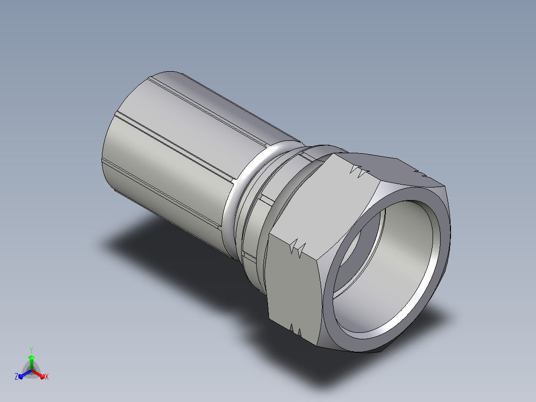 标准液压接头1B546-12-8正等轴测图