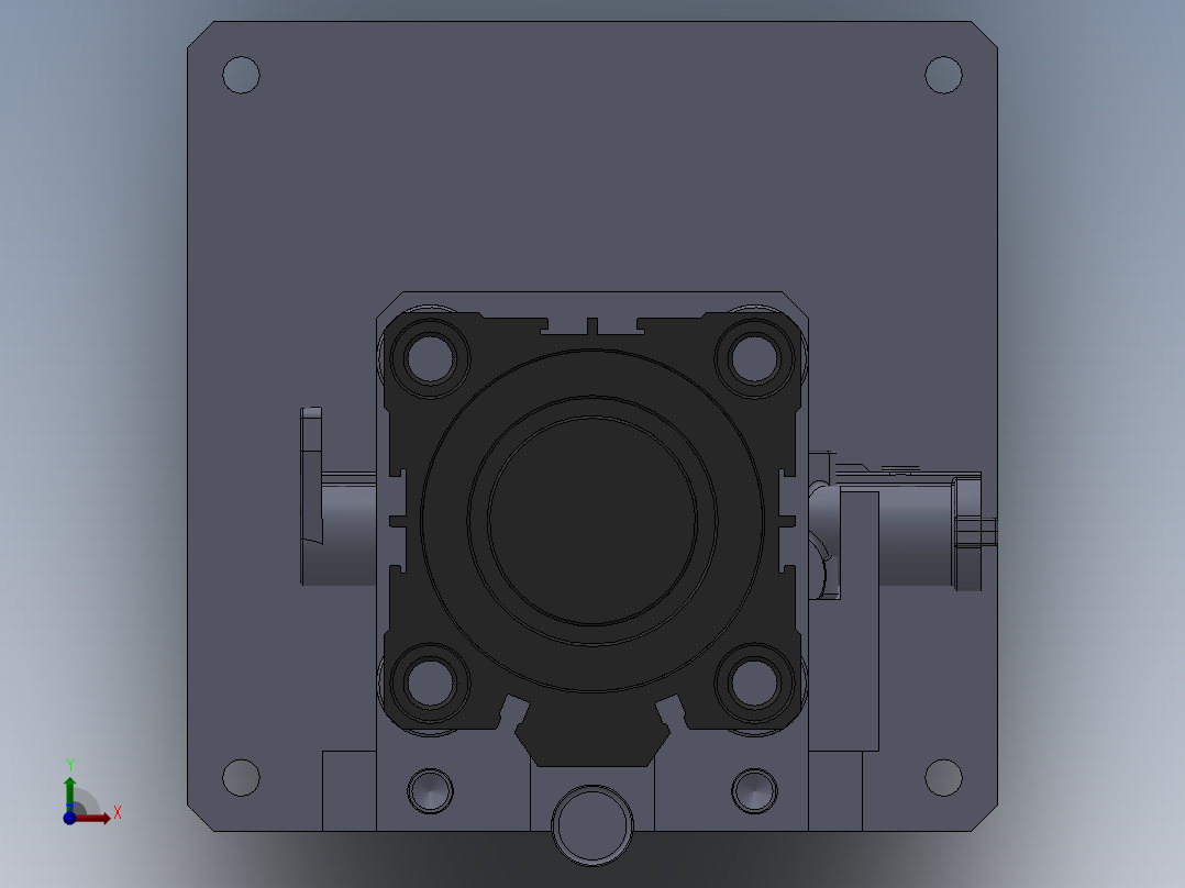 喷气管总成封15压盖工装前视图