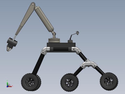 探索漫游者6轮机器人车前视缩略图