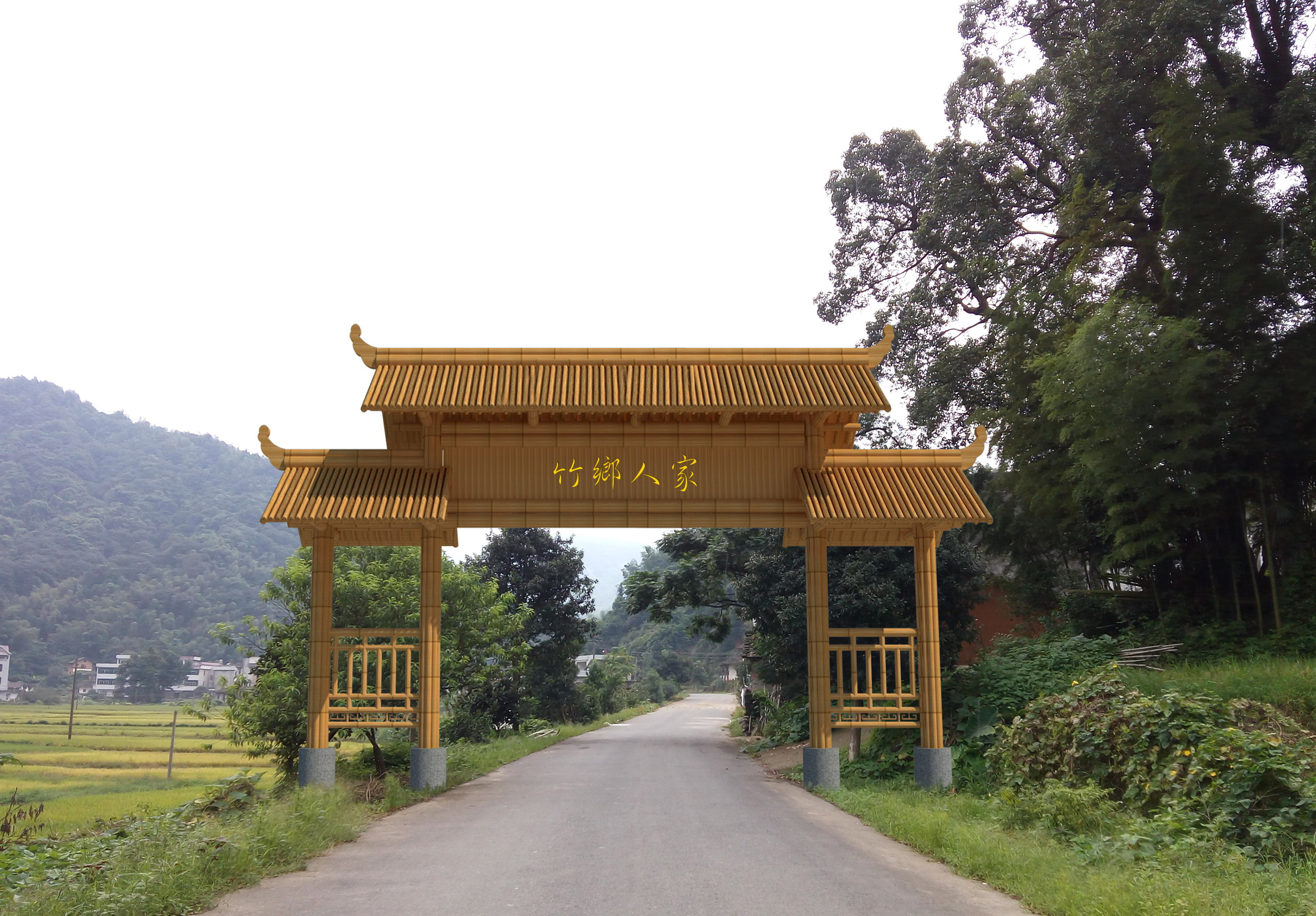 30套牌坊门楼建筑结构设计CAD图纸中式仿古建筑素材图集