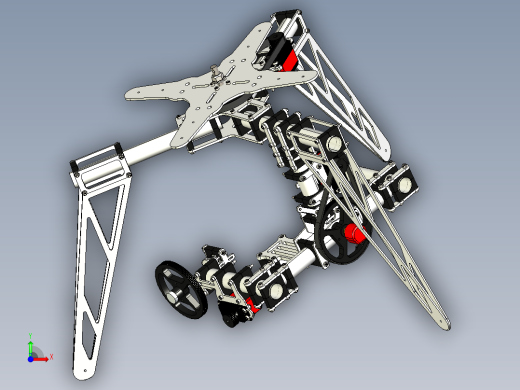 三轴摄像机云台3D模型前视缩略图