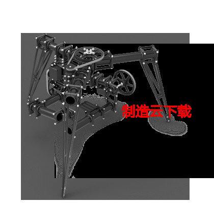 三轴摄像机云台3D模型缩略图