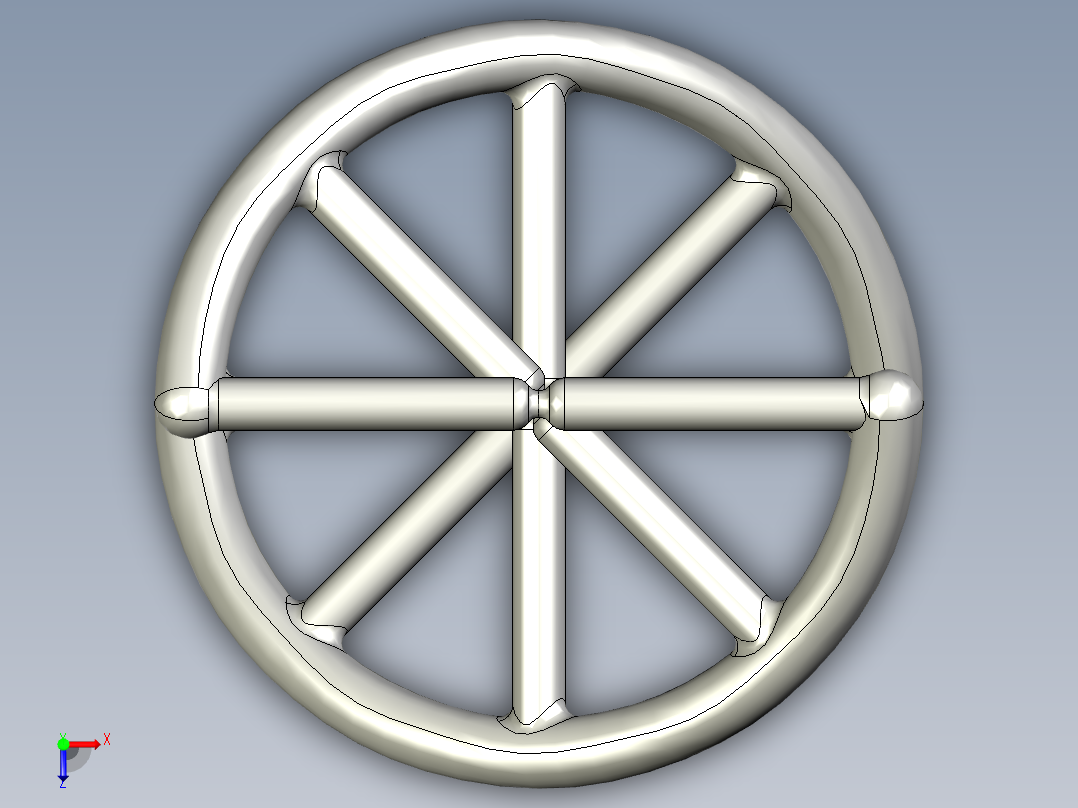SOLIDWORKS DNA造型吊坠设计俯视图